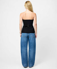 French Connection - Structured Tweed Strapless Top