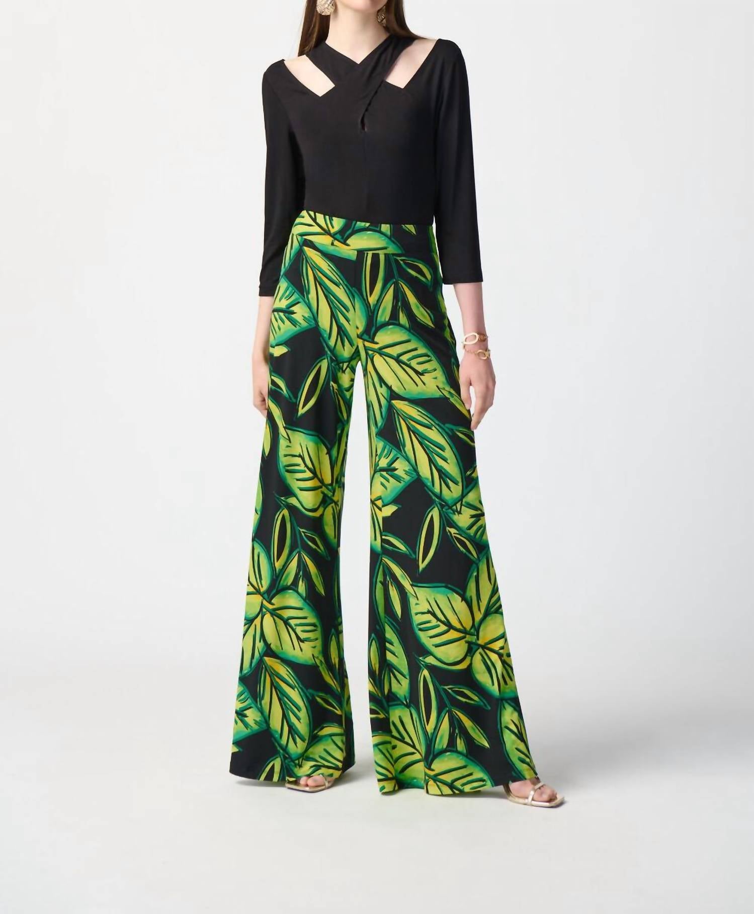 Joseph Ribkoff - V-neck Cut-out Pullover Top