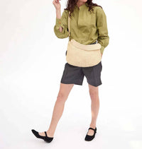 Clare V. - Women's Moyen Messenger Woven Checker