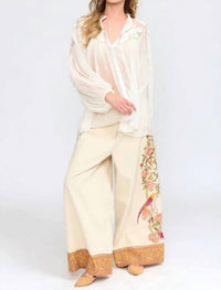 Aratta - Embroidered Chiffon Blouse
