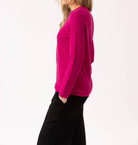 Marble - Round Neck Rib Knit Sweater