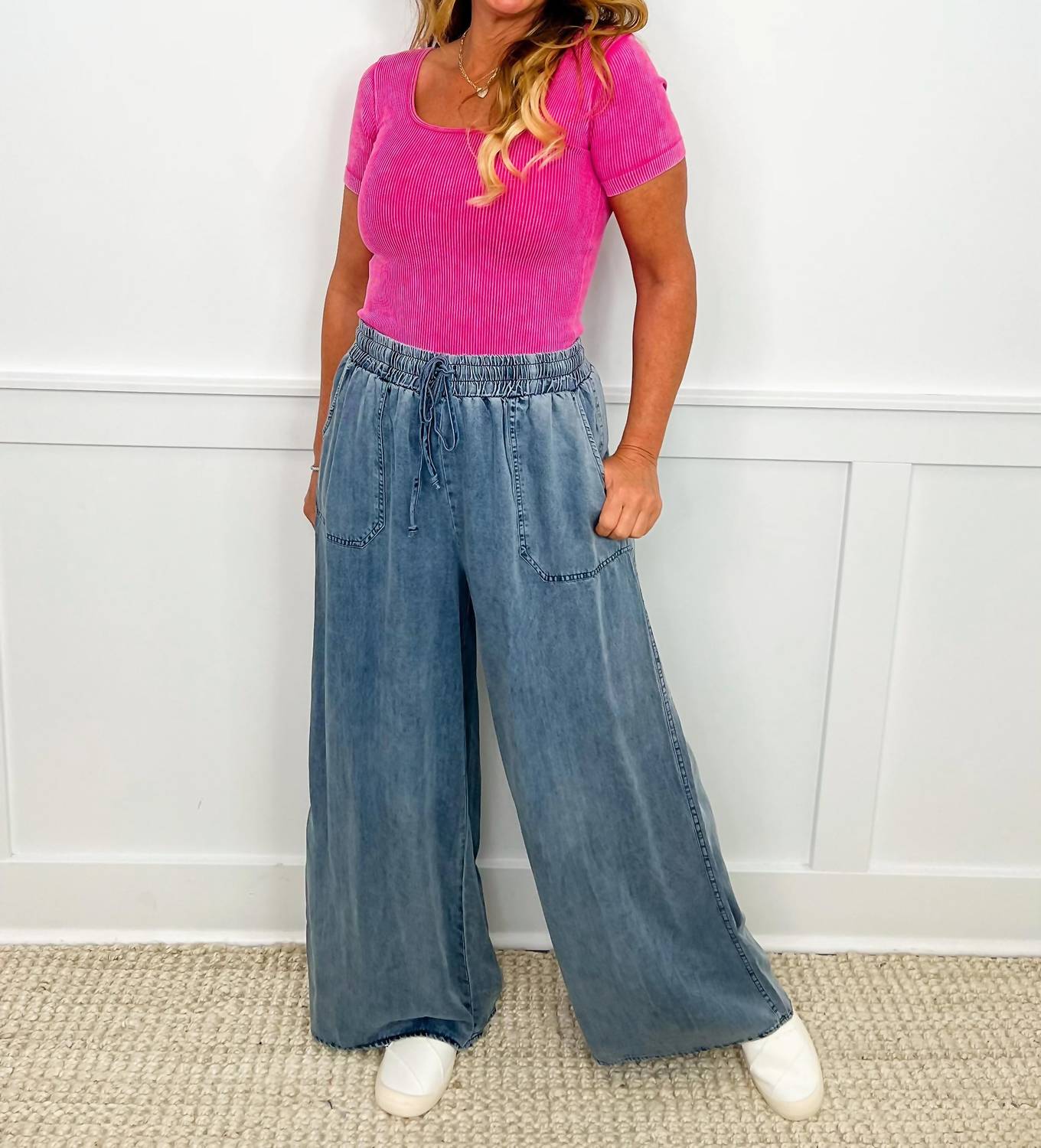 Sage+Fig - Be Someone Special High-rise Wide Leg Jeans