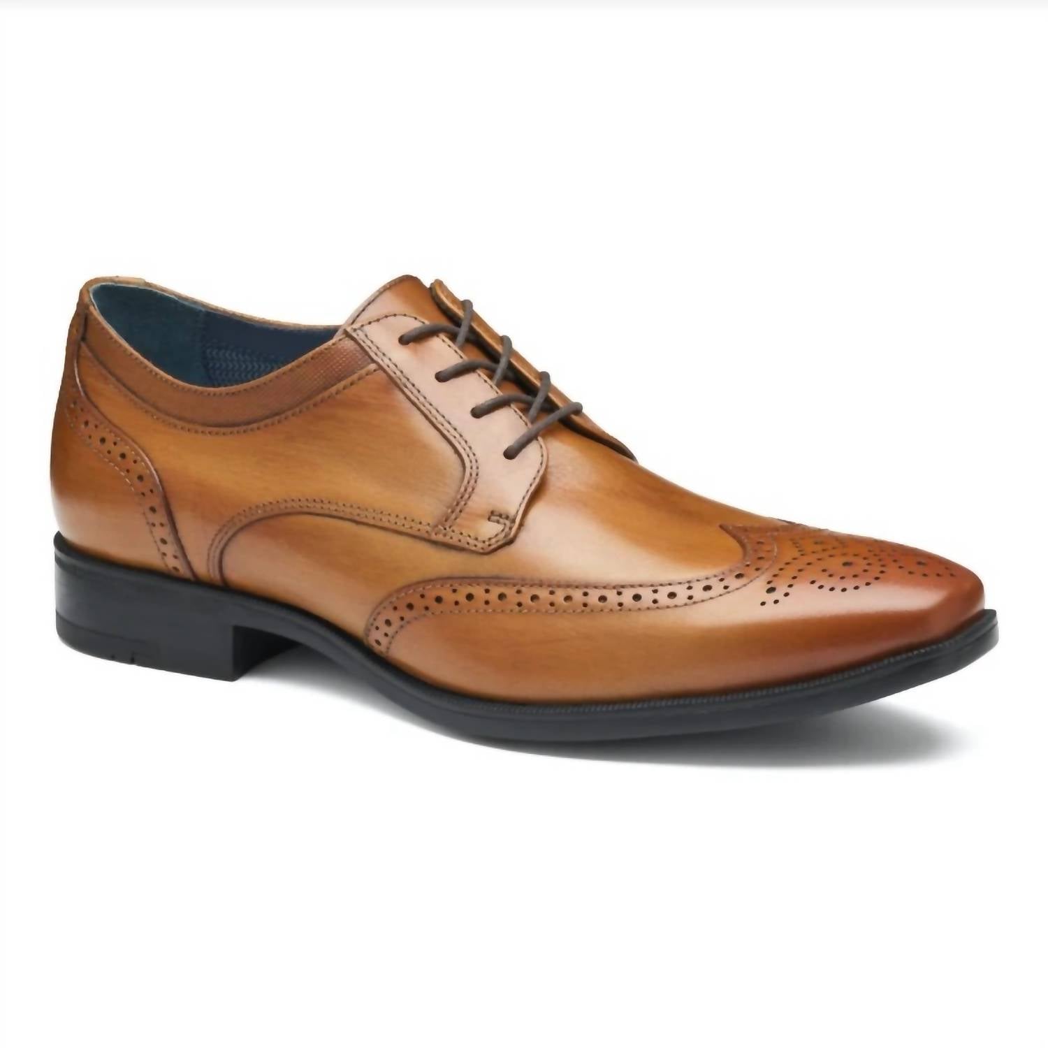 JOHNSTON & MURPHY Men's Gibbons Wingtip Oxfords in tan hand stain full grain - men's shoe