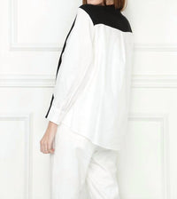 MIX MEDIA SHIRT CARDIGAN