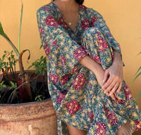 The Fox And The Mermaid - Flair Sleeve Maxi Dress