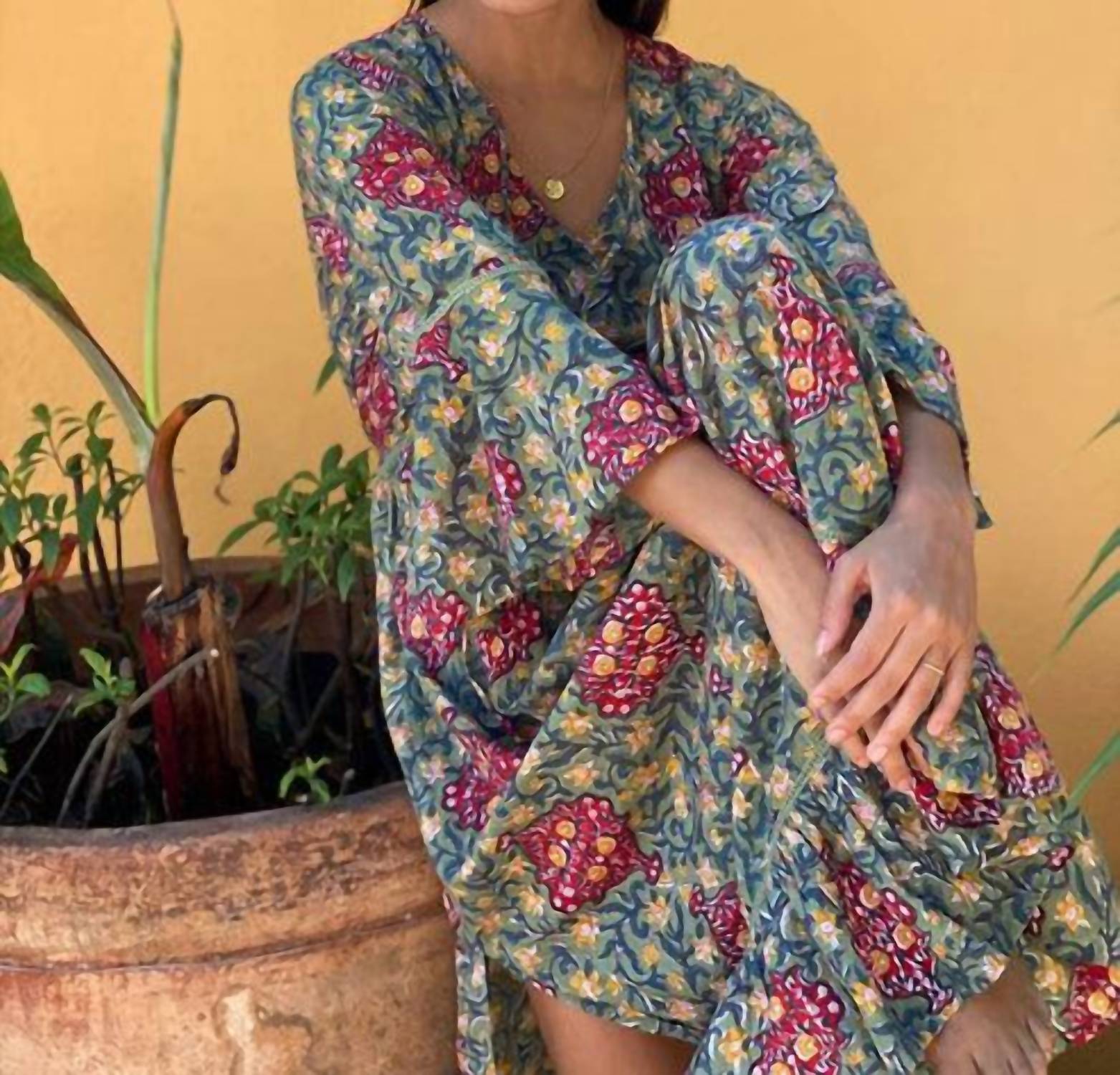 The Fox And The Mermaid - Flair Sleeve Maxi Dress