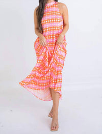 Karlie - Floral Mock Halter Maxi Dress