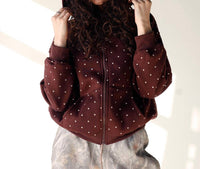 Pretty Garbage - Polka Dot Crush Zip Up Hoodie