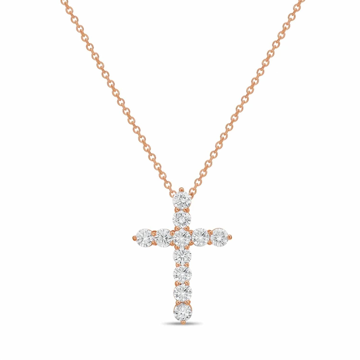 Diana M Jewels - Women's Round Lab-Grown Diamond Pendant Necklace (1.50 Ct) - Petite
