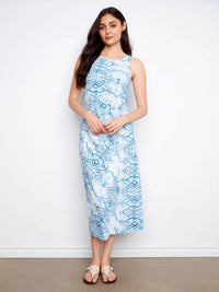 Charlie B - Faux Knot Detail Printed Midi Dress