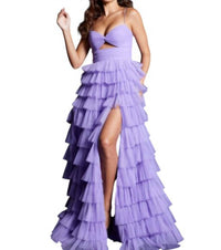 Jovani - Ruffled Tulle Prom Dress