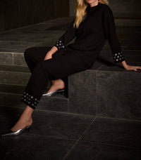 Joseph Ribkoff - Grommet Detail 3/4 Sleeve Top