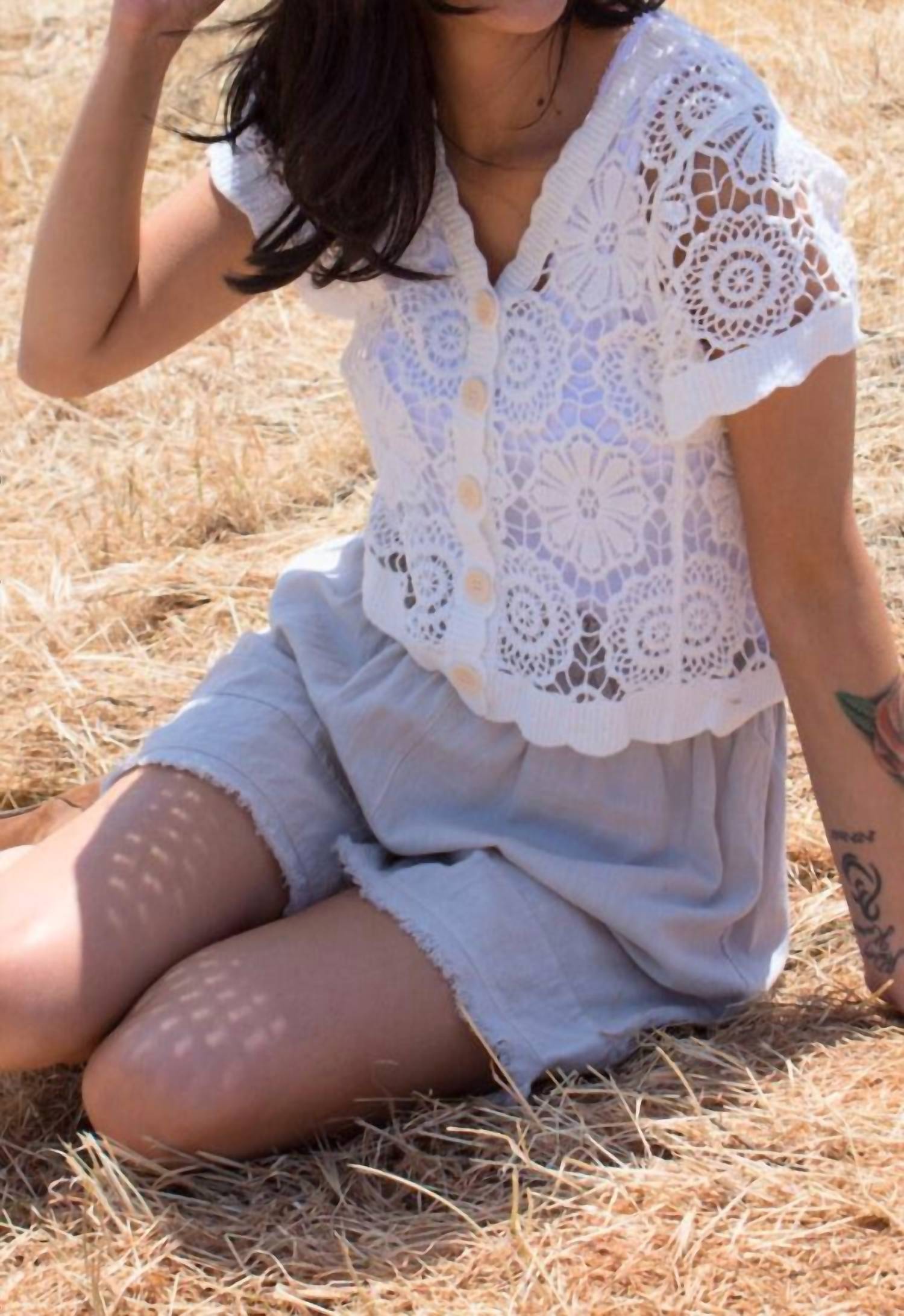 Gigi Moda - Diletta Crochet Cardigan