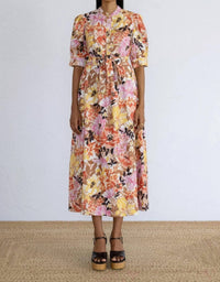 BANJANAN Daffodil Dress in bouquet antique - women's dress - view 4