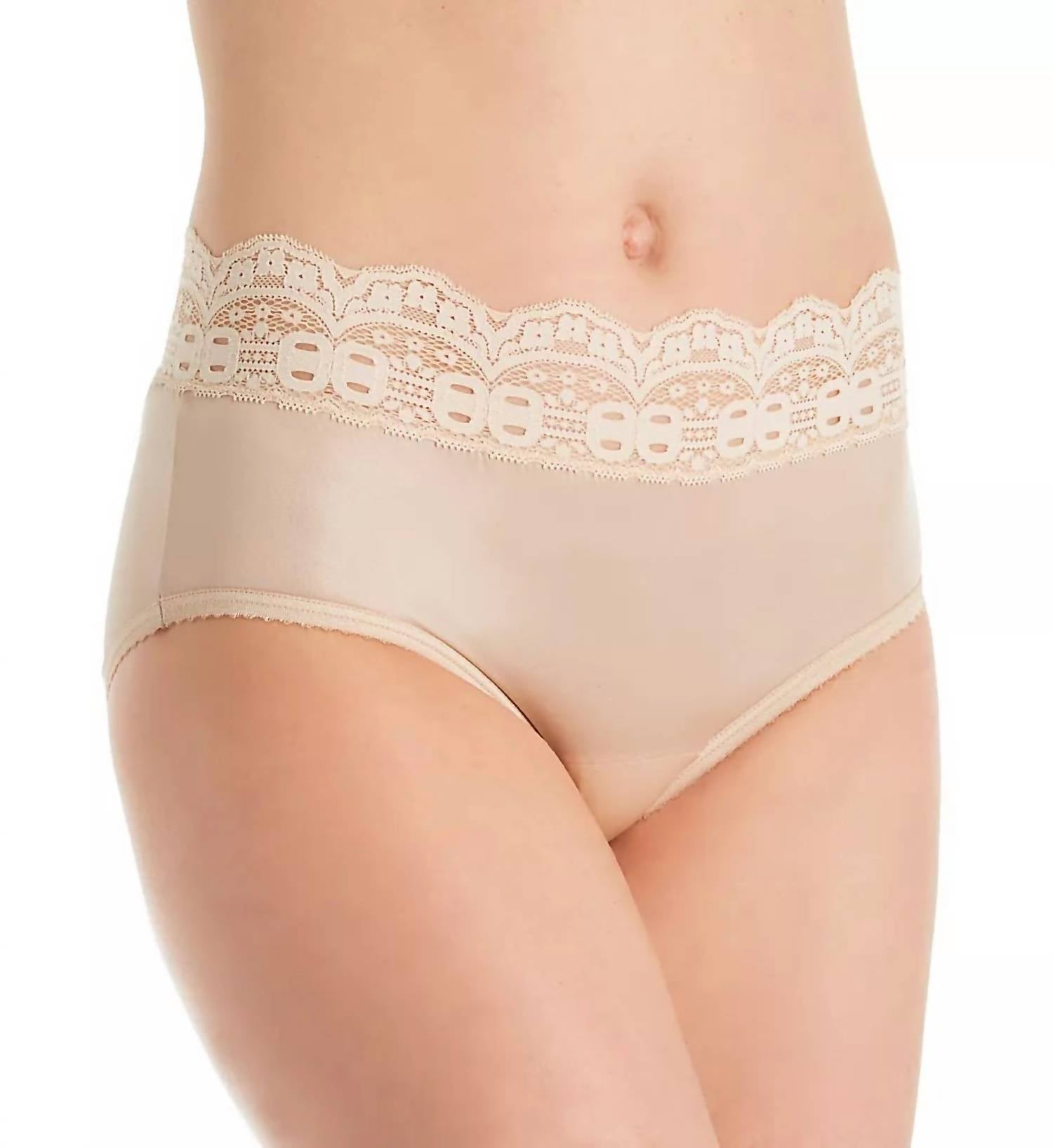 Shadowline Lingerie - Lace Trimmed Hipster Panty - Three Pack