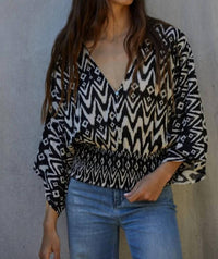 By Together - Smocked Waist Linen Crop Top