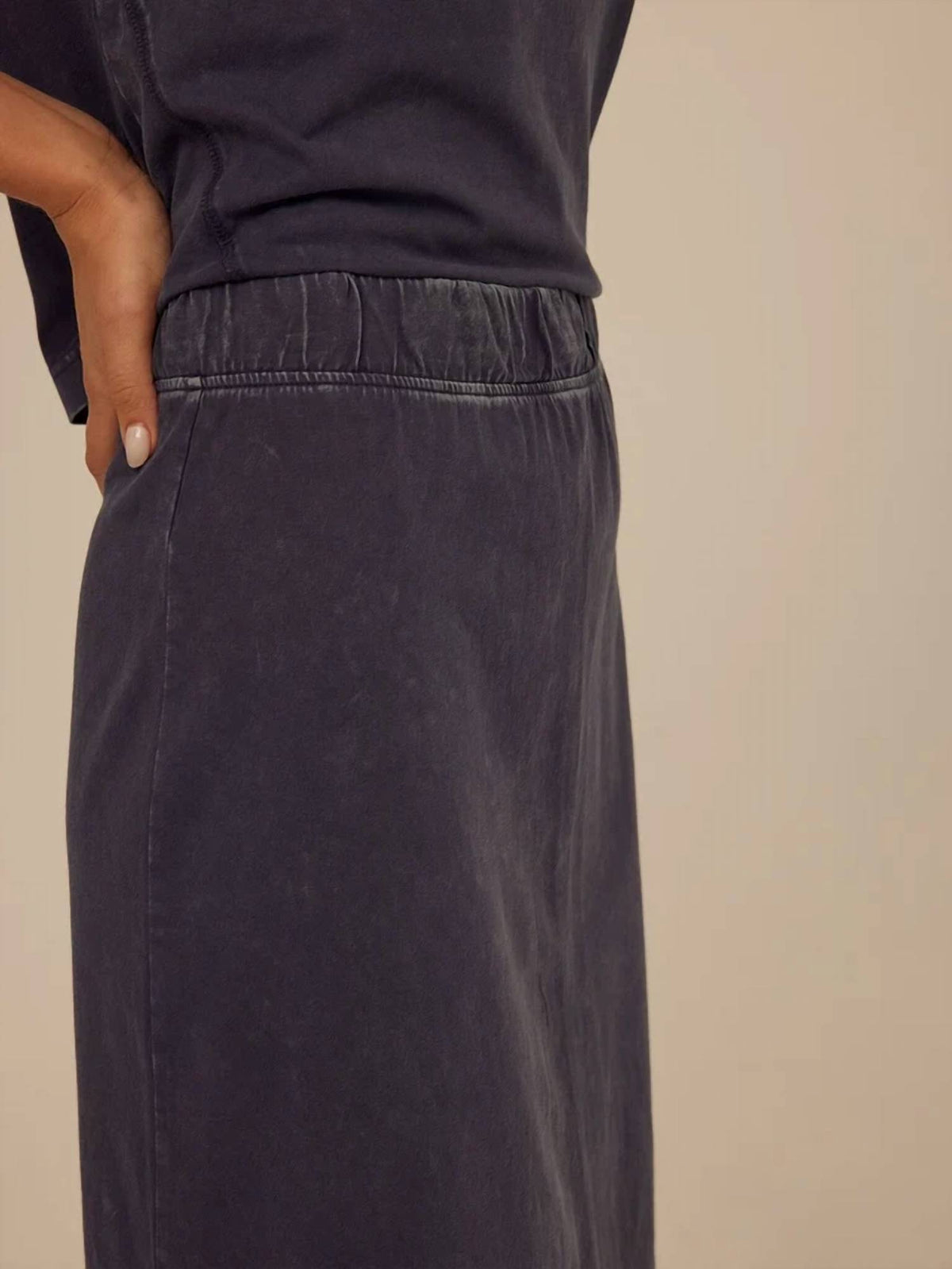 Threads 4 Thought - Adella Mineral Wash Eco Jersey Midi Skirt