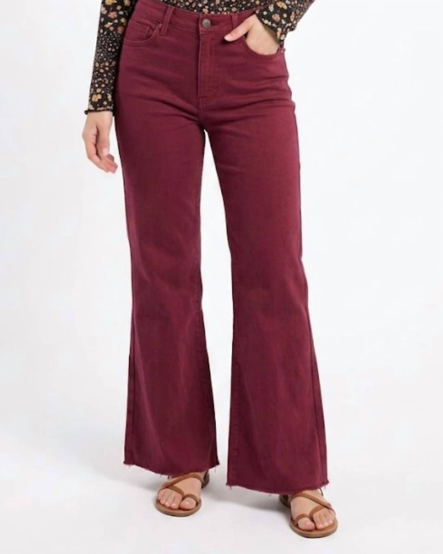 Anniewear - High Rise Cropped Wide Leg Jeans