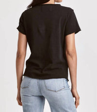 DEAR JOHN DENIM Decker Jersey Short Sleeve Tee in black - women's t-shirt - alternate view