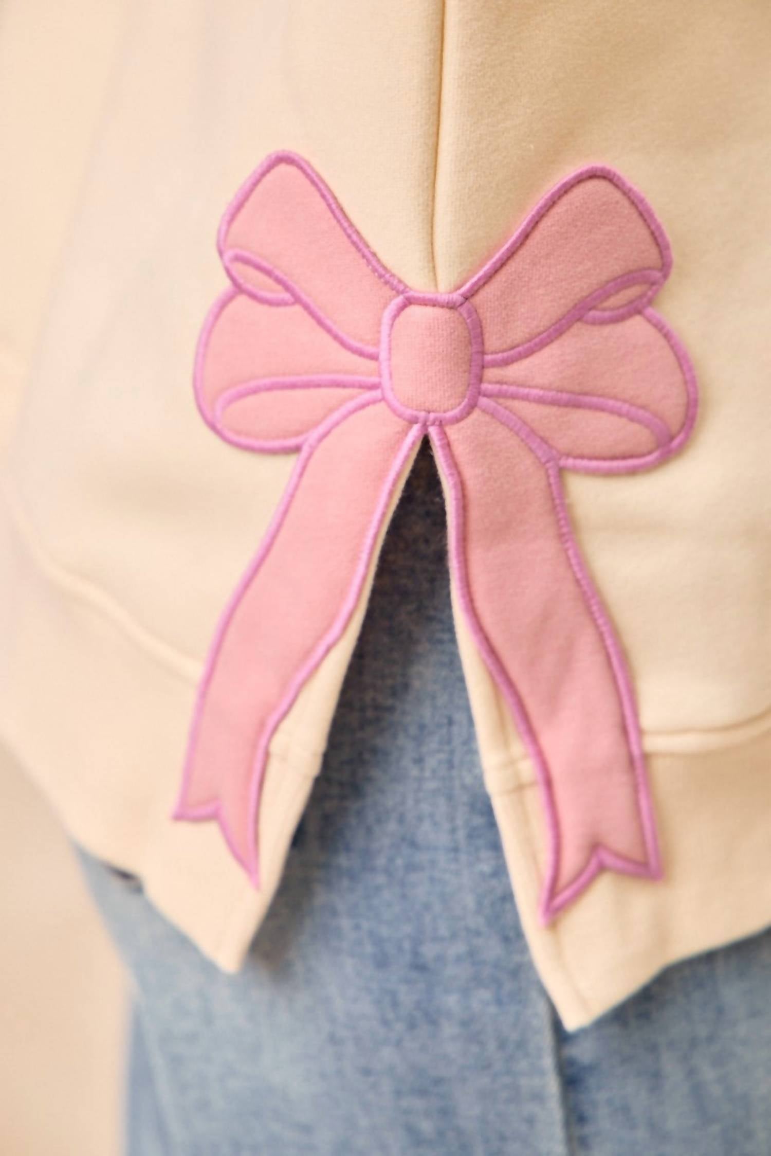 Bibi - Merry Bow Fleece Sweatshirt
