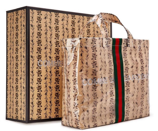 Gucci - Women's Paper Floral Vinyl Tote Bag