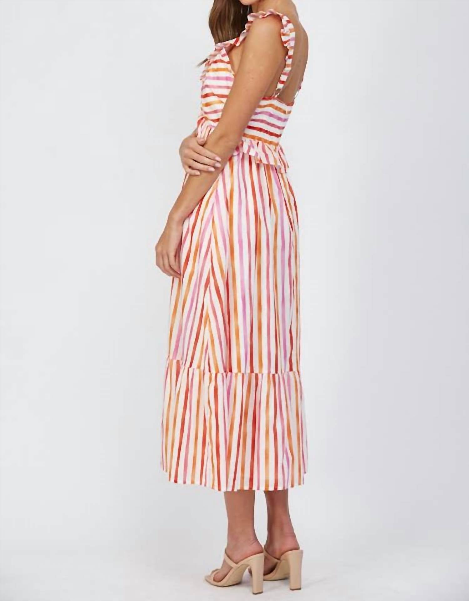 Fate - Sorbet Striped Maxi Dress