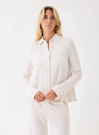Majestic Filatures - French Terry Long Sleeve Relaxed Shirt With Back Pleat