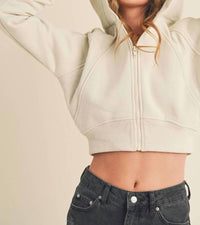 Aemi + Co - Deva Cropped Hooded Jacket