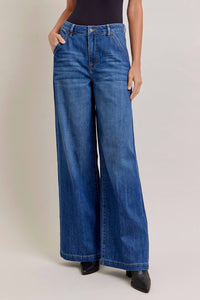HIDDEN Nori Trouser Wide Leg Jeans in dark wash - women's jeans