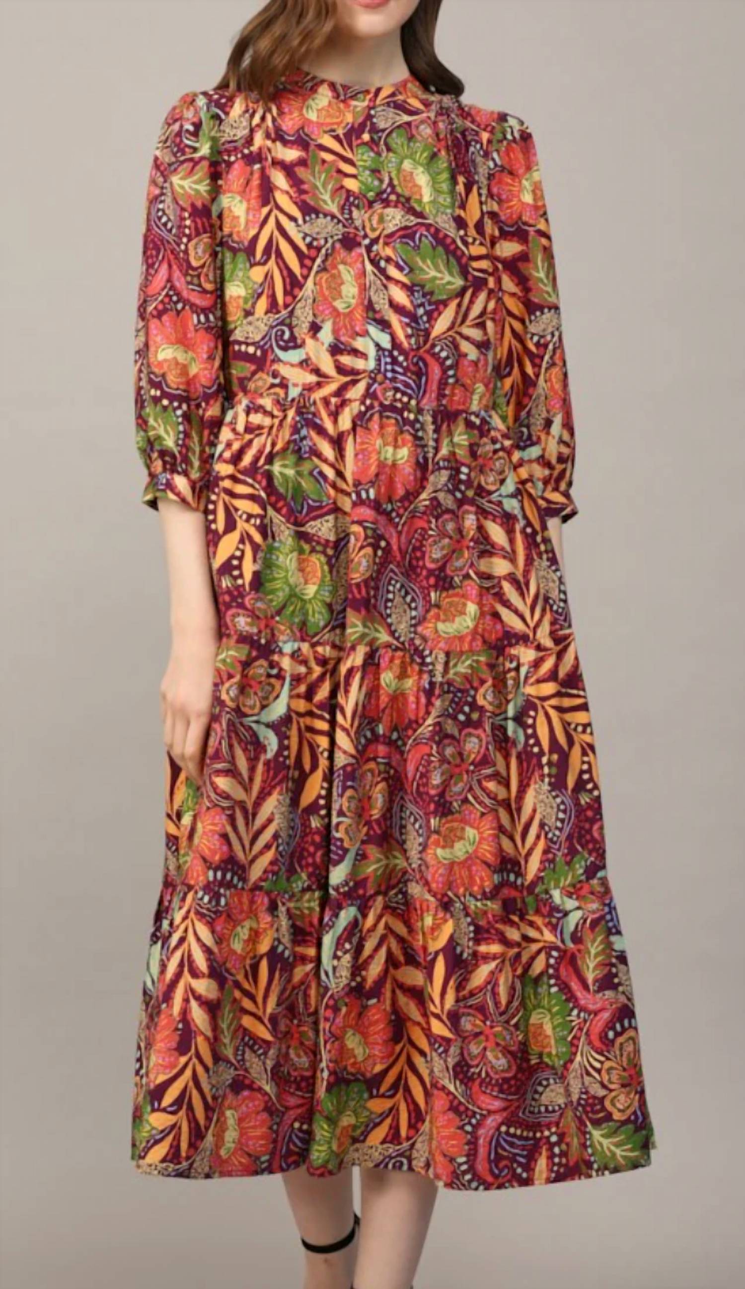Fate - The Jubilee 3/4 Sleeve Midi Dress