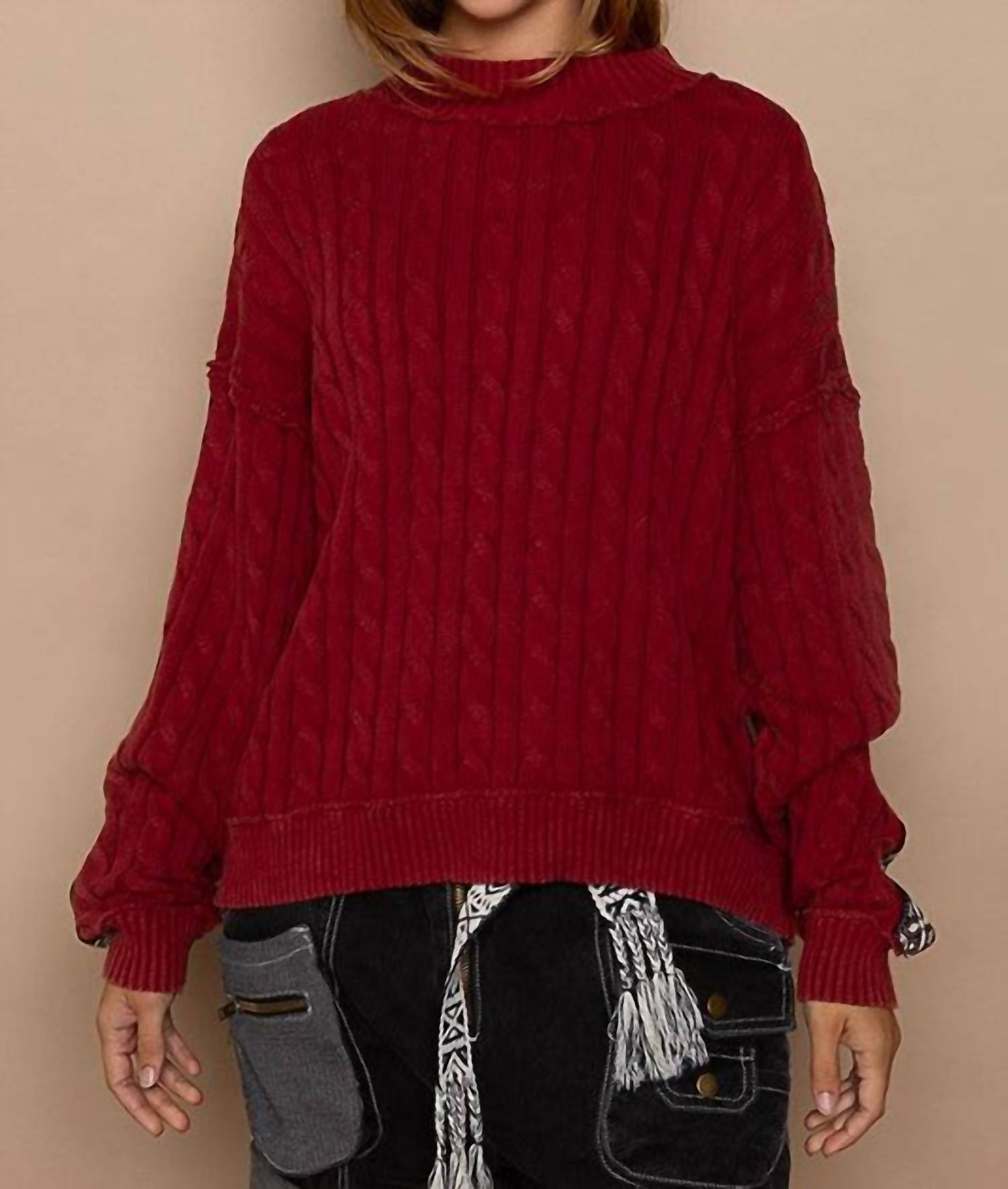Pol - Round Neck Long Sleeve Regular Fit Sweater