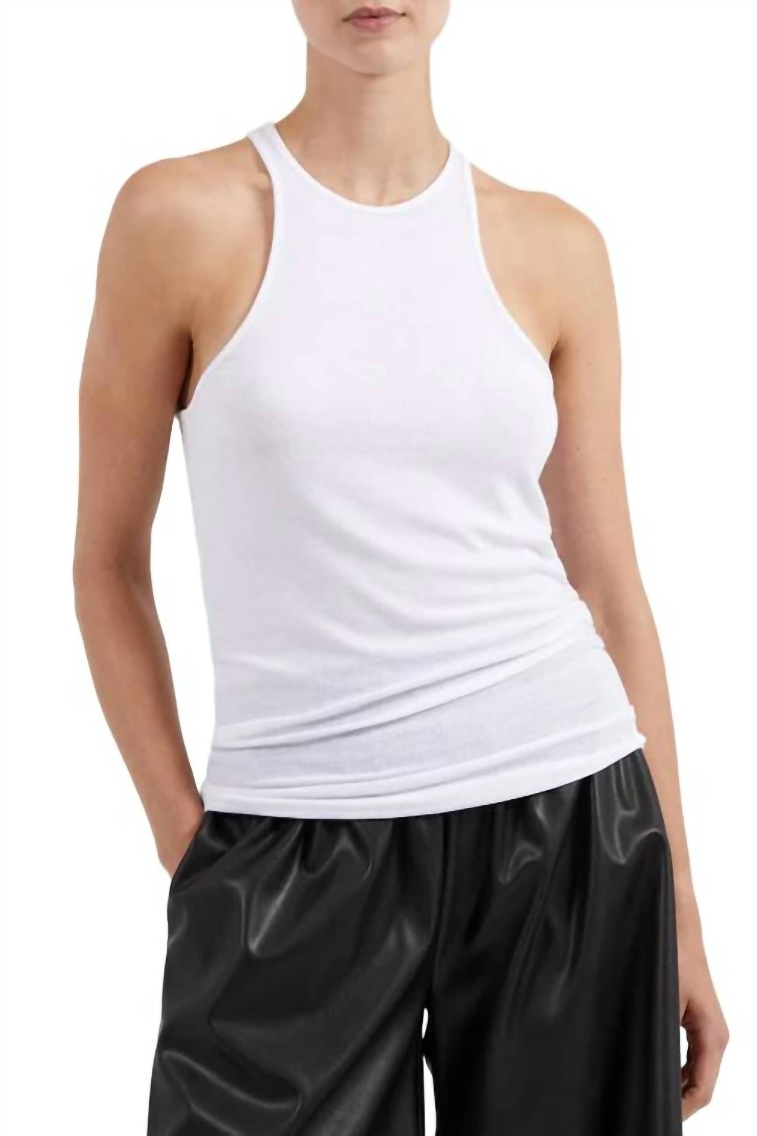 Atm - MODAL RIB REVERSE RACER TANK TOP