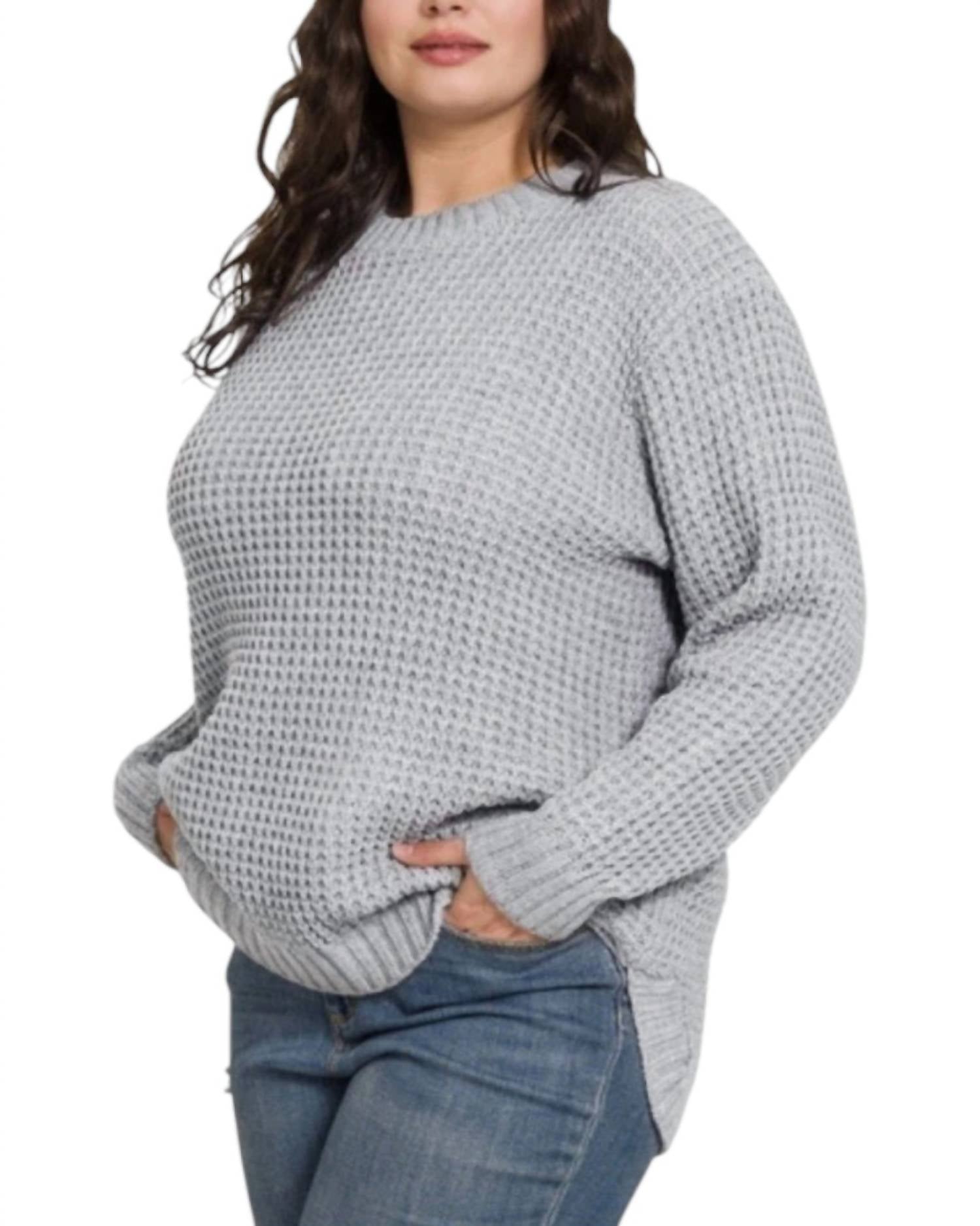 Zenana - Pullover Knit Sweater - Plus