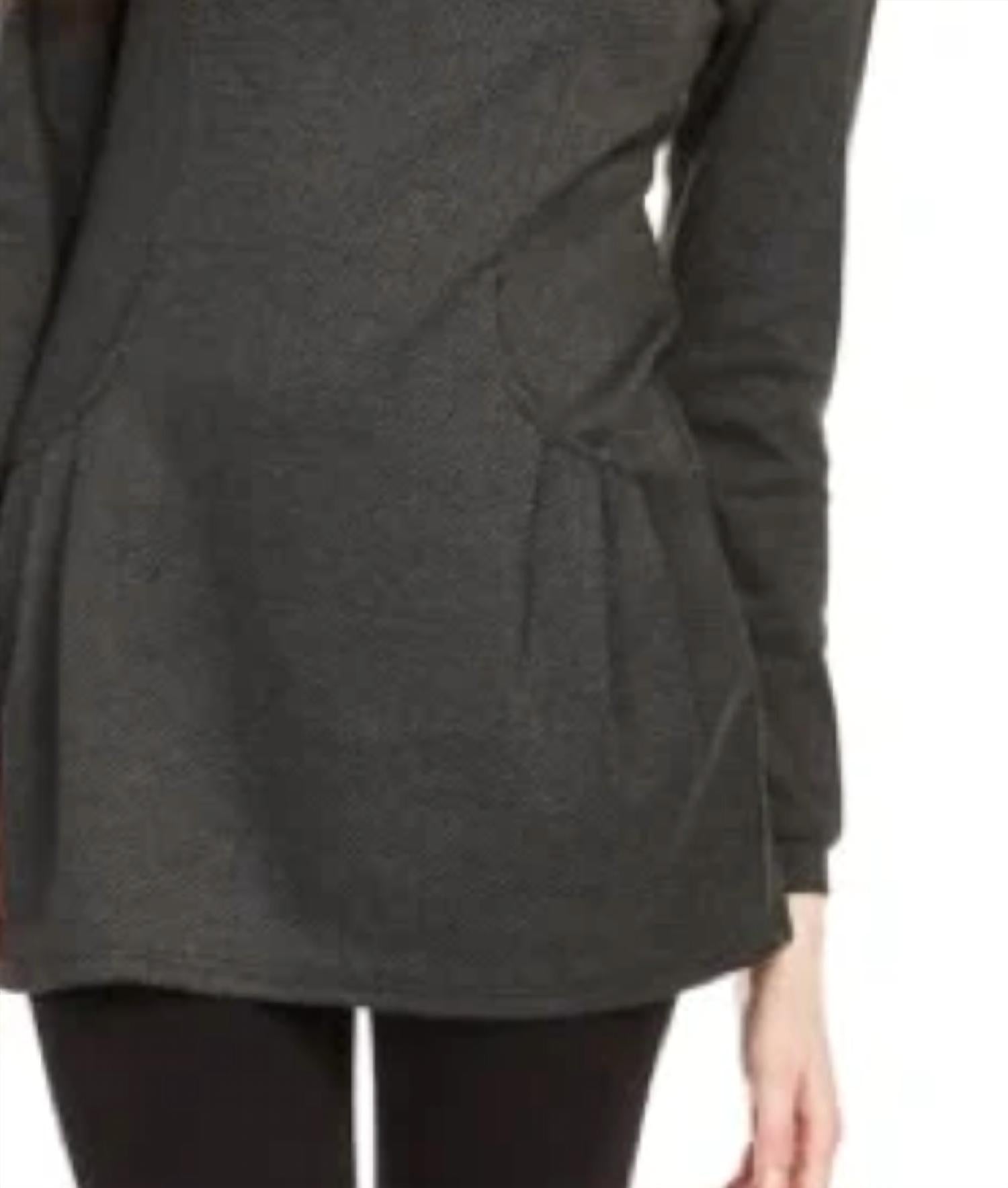 Papillon - Herringbone Collared Sweater Dress With Pockets