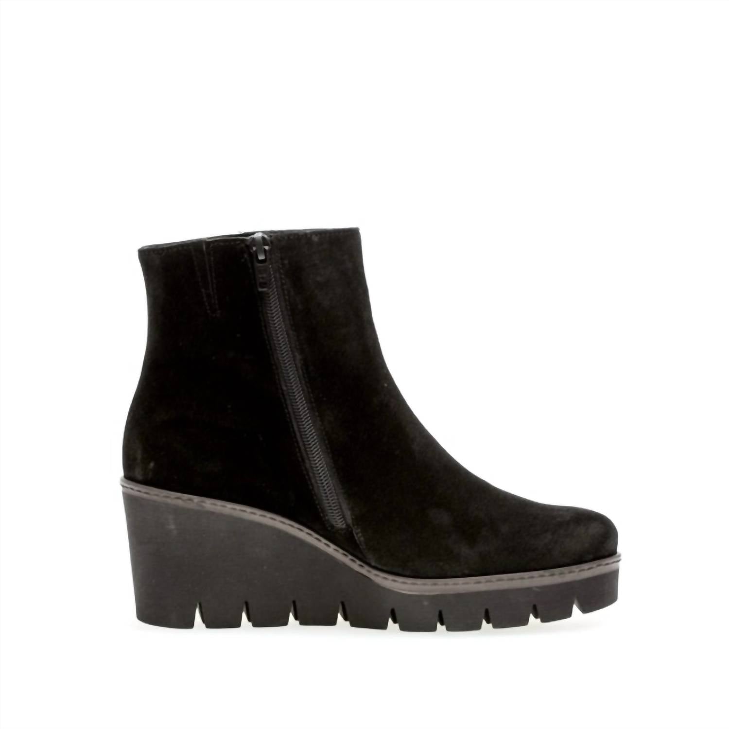 Gabor - Women's Utopia Suede Wedge Ankle Boots