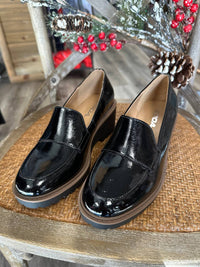 SODA Women's Smart Wedge Loafer in patent black - women's flats - view 5