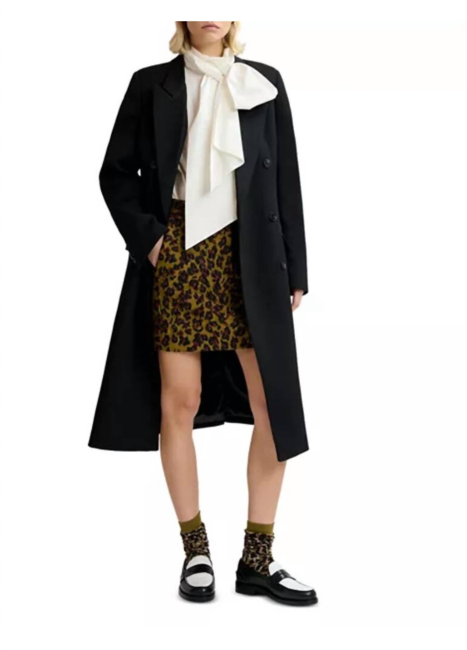 Essentiel Antwerp - Leopard Jacquard Mini Skirt