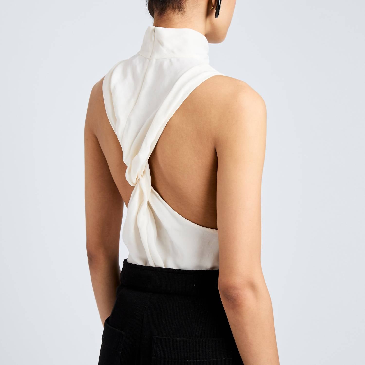 Proenza Schouler Taryn Sleeveless Top in off white - women's blouse - alternate view