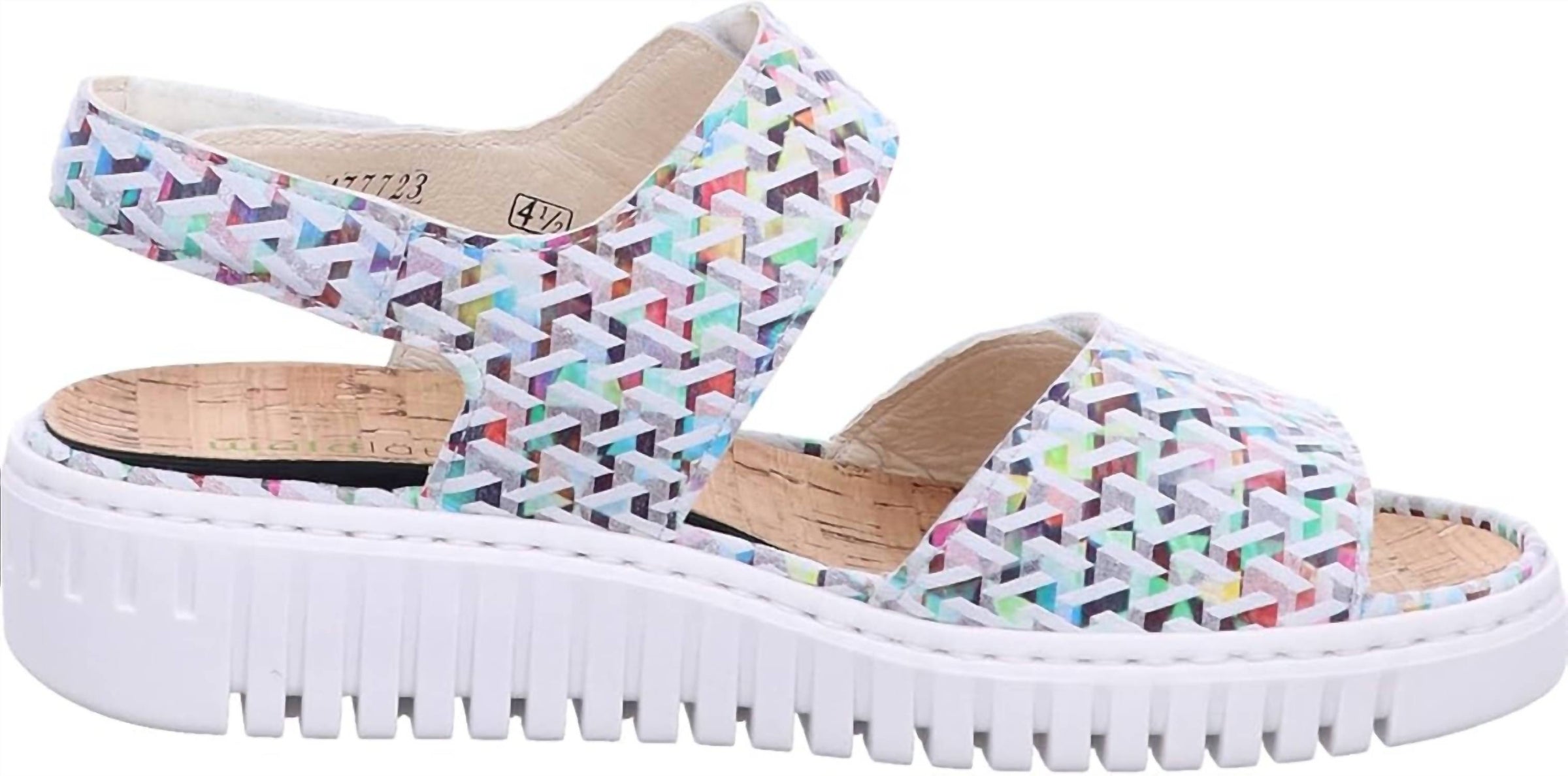 Waldlaufer Women’s Willow Wedge Sandal in multi - women's sandal