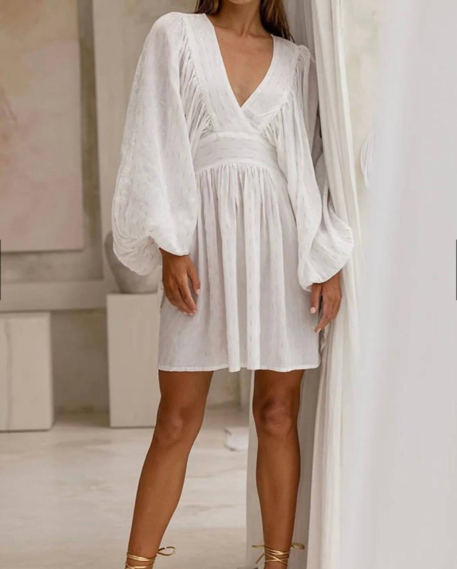 Miss June Paris Janice Mini Dress in white - women's dress