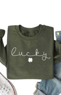 Par.Tees By Party On - Women's St Patrick Day 4 Leaf Cover Sweatshirt