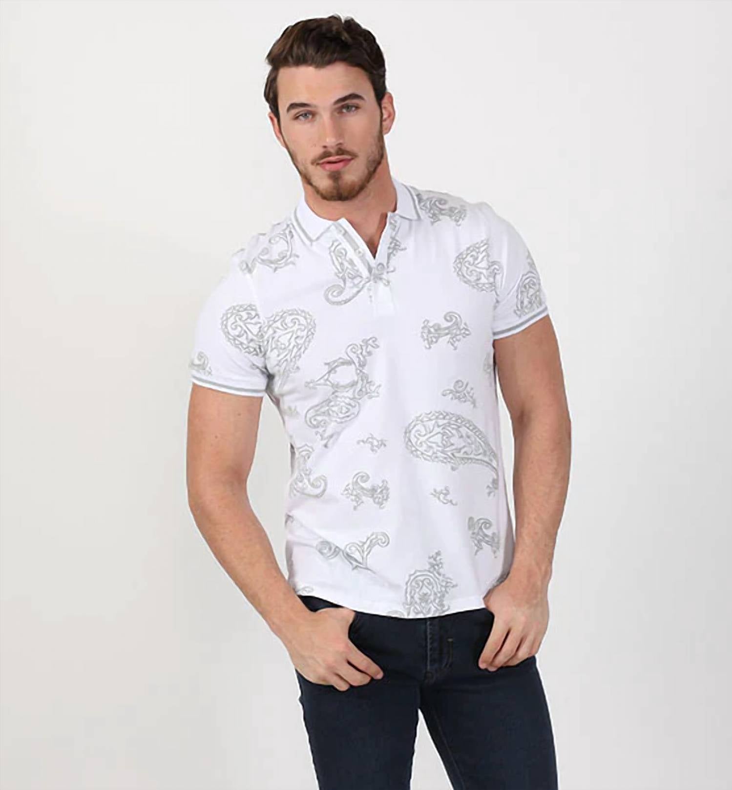 Eight X - Paisley Flocking Polo