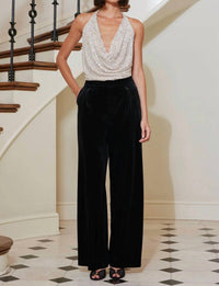 Bishop + Young - Women's Luxe Velvet Wide Leg Pants