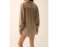 Promesa - Dolman-sleeve Mini Shirt Dress