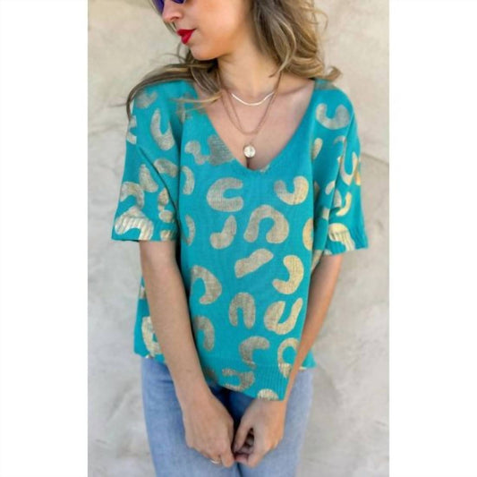 Amoli - Leopard Knit Top