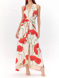 Adelyn Rae - Rosalyn Abstract Rose Print Maxi Dress