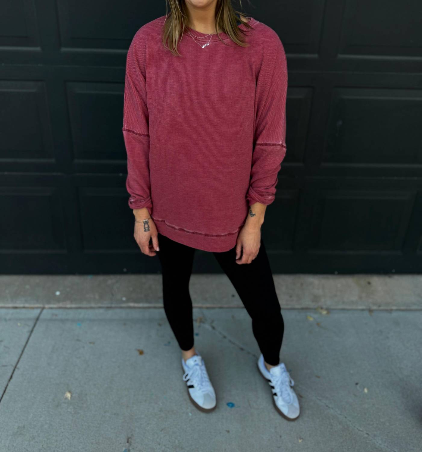 Mono B - Waffle Ribbed Pullover
