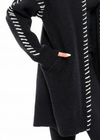 Adore - Contrast Thread Detail Duster Cardigan