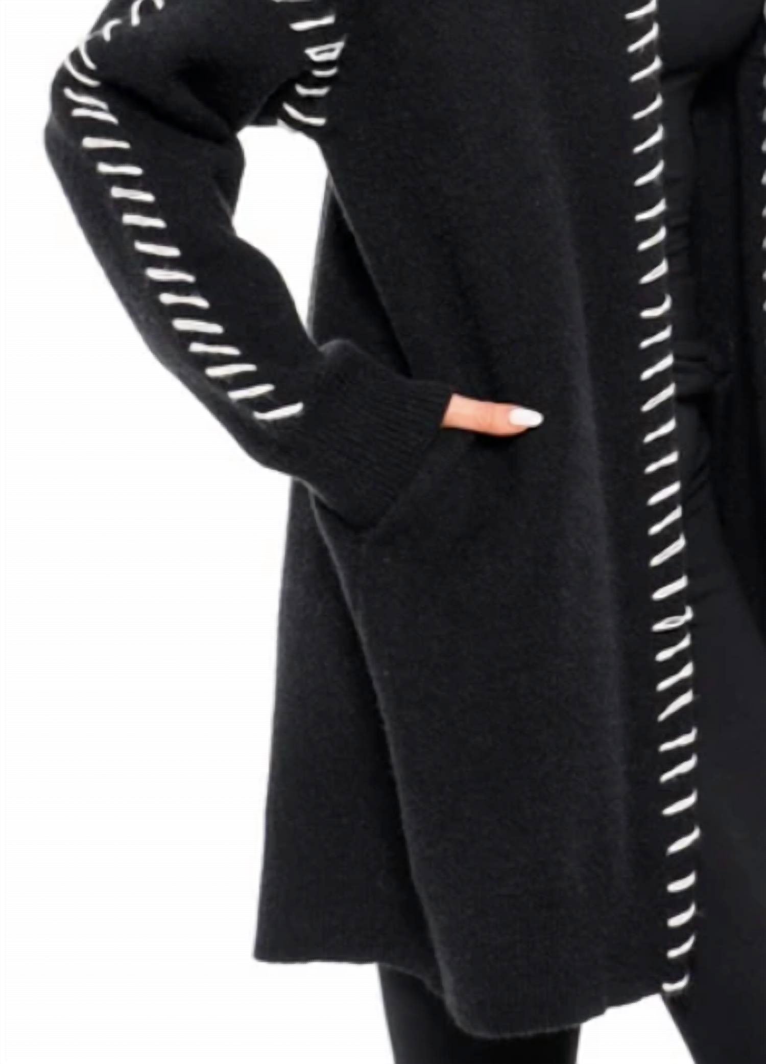Adore - Contrast Thread Detail Duster Cardigan