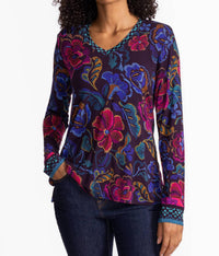 Johnny Was - Janie Favorite Long Sleeve V-neck Tee